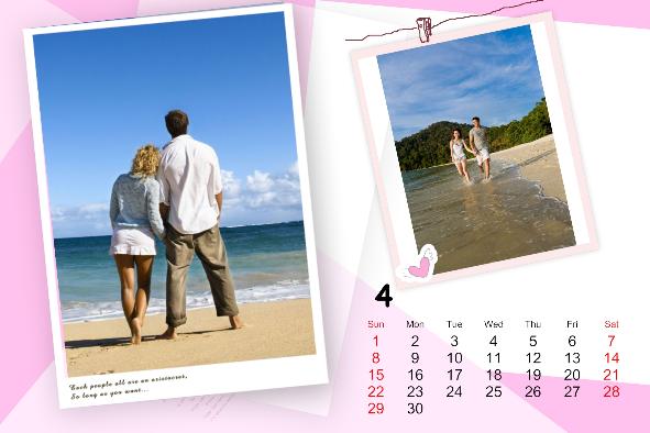 写真カレンダー photo templates 愛のカレンダー2